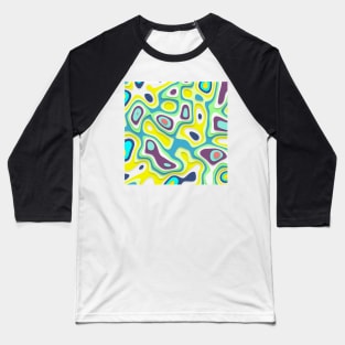 Liquid swirl illustration in bright colors Baseball T-Shirt